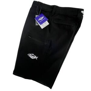Palmyth Mens Fishing Shorts Medium Black Performance Quick Dry Outdoors NEW